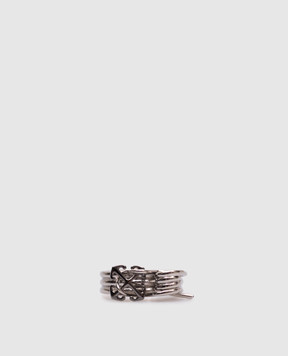 Off-White Серебристое кольцо с эмблемой Arrow OMOC07HS25MET001