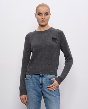 Brunello Cucinelli Сірий джемпер з кашеміру M12216300P