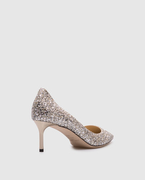Jimmy Choo Сріблясті туфлі Romy з глітером ROMY60CGF