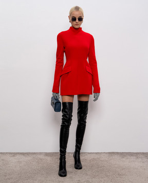 Max Mara Sportmax Червона сукня міні TEFRITE з вовною TEFRITE