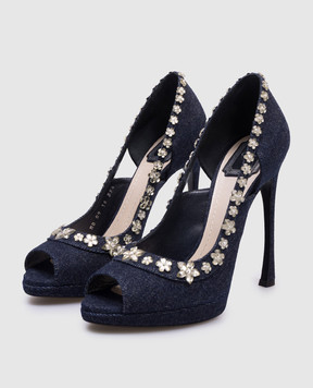 Christian Dior Сині човники Garland з кристалами KCP065DEI