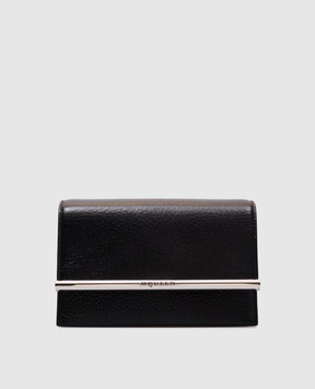 Alexander McQueen Чорна шкіряна сумка T-Bar 8133281VDBS