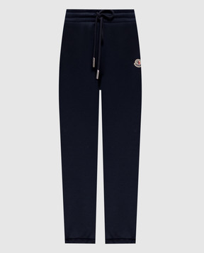 Moncler Голубые джогеры с нашивкой логотипа K20938H0000689B0Q