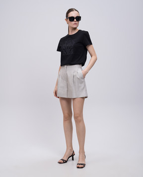 Max Mara Сірі шорти FAVILLA з льоном FAVILLA