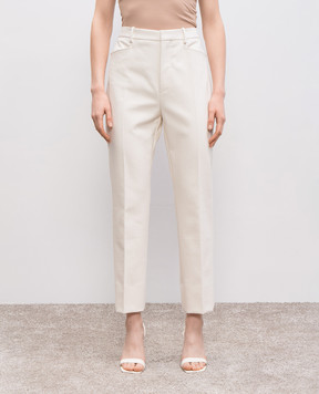 Tom Ford Белые брюки с высокой посадкой PAW558FAX1402