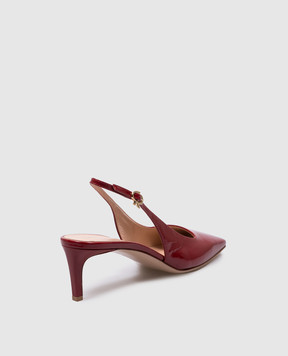 Gianvito Rossi Червоні шкіряні лаковані слінгбеки Christina G9553955RICNUI