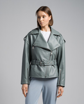 Babe Pay Pls Серая кожаная косуха 2208ЗМPEROTTI