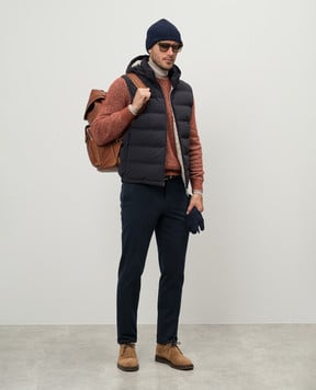 Brunello Cucinelli Бежевий меланжевий гольф з вовни і кашеміру M2400103