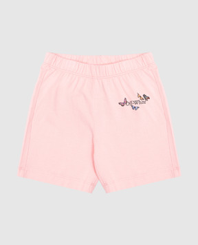 Off-White Дитячі рожеві шорти Вutterfly OG6X001S25JER001