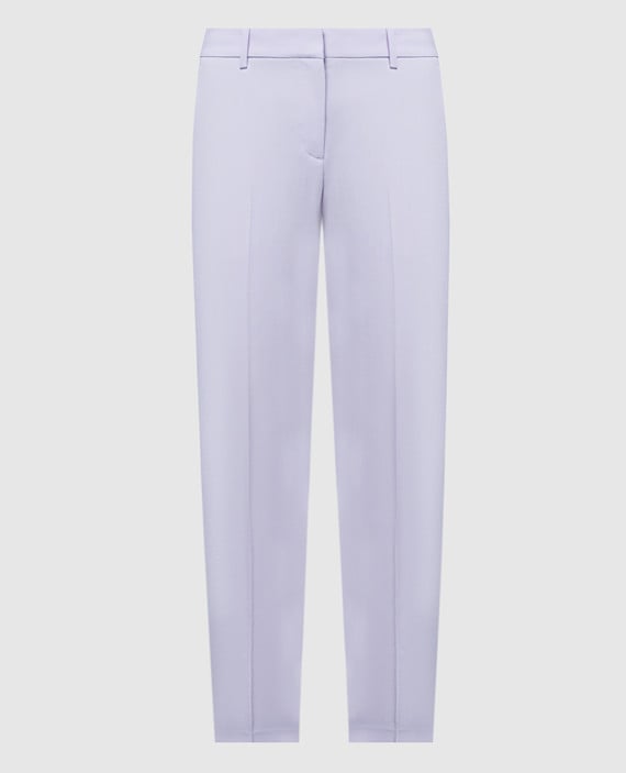 Фиолетовые укороченные брюки TREECA из шерсти