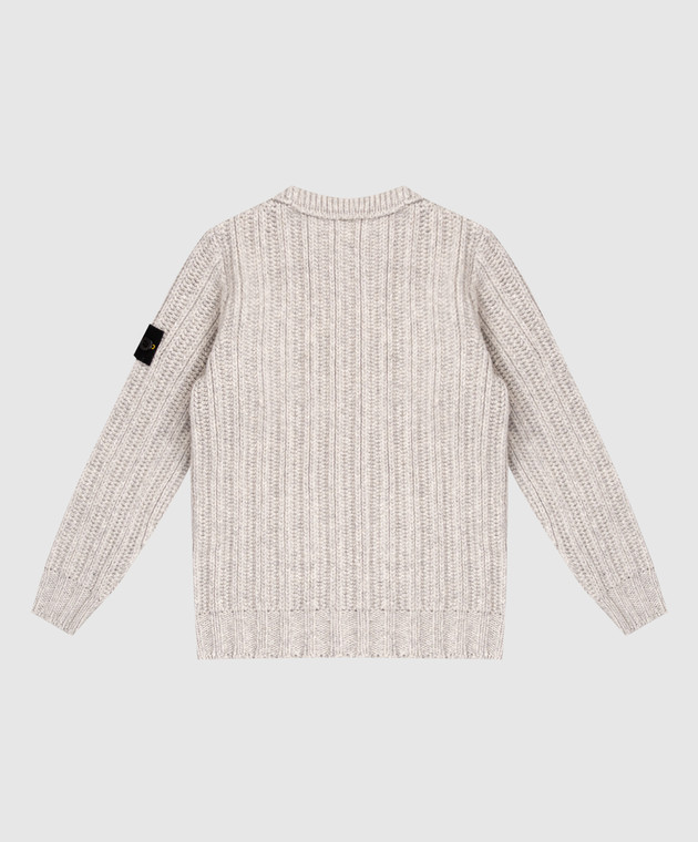 Stone Island Дитячий сірий светр з вовною та кашеміром K2S165100008S00M71012 зображення 2