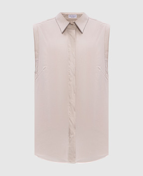 Brunello Cucinelli Бежевый топ с цепочкой мониль M0091MA616