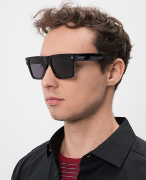 Off-White Чорні сонцезахисні окуляри Lawton OERI109C99PLA001
