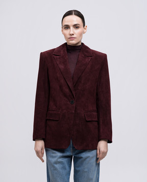 Babe Pay Pls Бордовий замшевий жакет 2525SUEDE