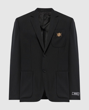 Versace Чорний піджак з вовни з логотипом Medusa '95 10106021A07454