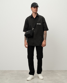 Off-White Чорні джинси з патчем логотипа OMYA175F24DEN002