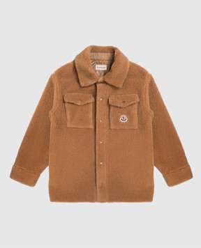 Moncler ENFANT Дитяча коричнева куртка в стилі сорочки K29542F00006809BY1214