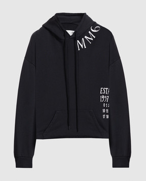 Maison Margiela MM6 Синие худи с принтом логотипа S52GU0241M25012