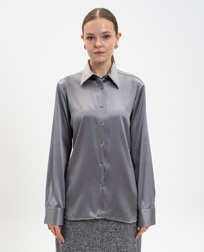 Ermanno Scervino Серая блуза из шелка D472K758HKC