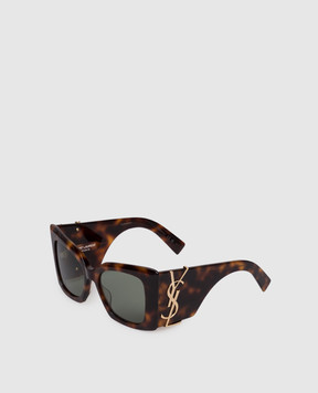 Saint Laurent Коричневі сонцезахисні окуляри BLAZE 736461Y9956
