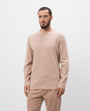 Brunello Cucinelli Бежевый лонгслив с логотипом M0B137436
