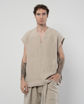 Jan Jan Van Essche Бежева туніка з льону TUNIC35LINENCLOTH