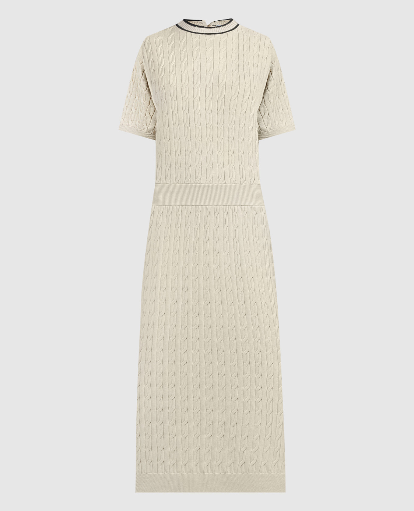 Beige dress with a textured pattern