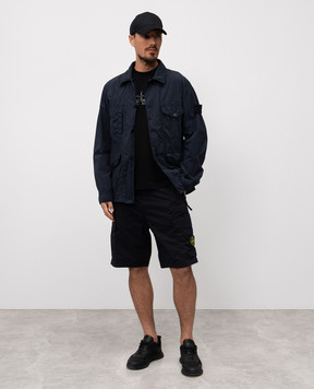 Stone Island Синяя ветровка с логотипом K1S154100033S00F6