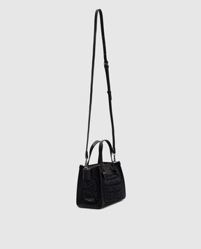 Gianni Chiarini Черная комбинированная плетеная сумка. BS11745COMMTSCY