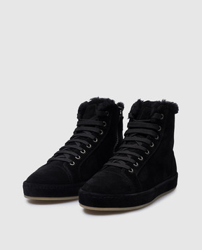 Giuseppe Zanotti Черные замшевые хайтопы City на меху RW40000