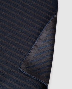 Brunello Cucinelli Синя хустка-паше із шовку MI8740091
