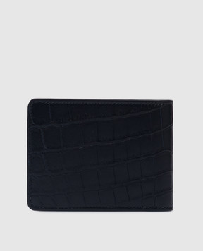 Stefano Ricci Чорна обкладинка для паспорта зі шкіри крокодила з металевою емблемою у вигляді голови орла PP301PCSVH