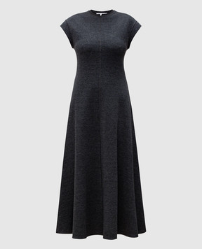 PROENZA SCHOULER Сіра сукня міді Melanie в рубчик WL2513516JC175