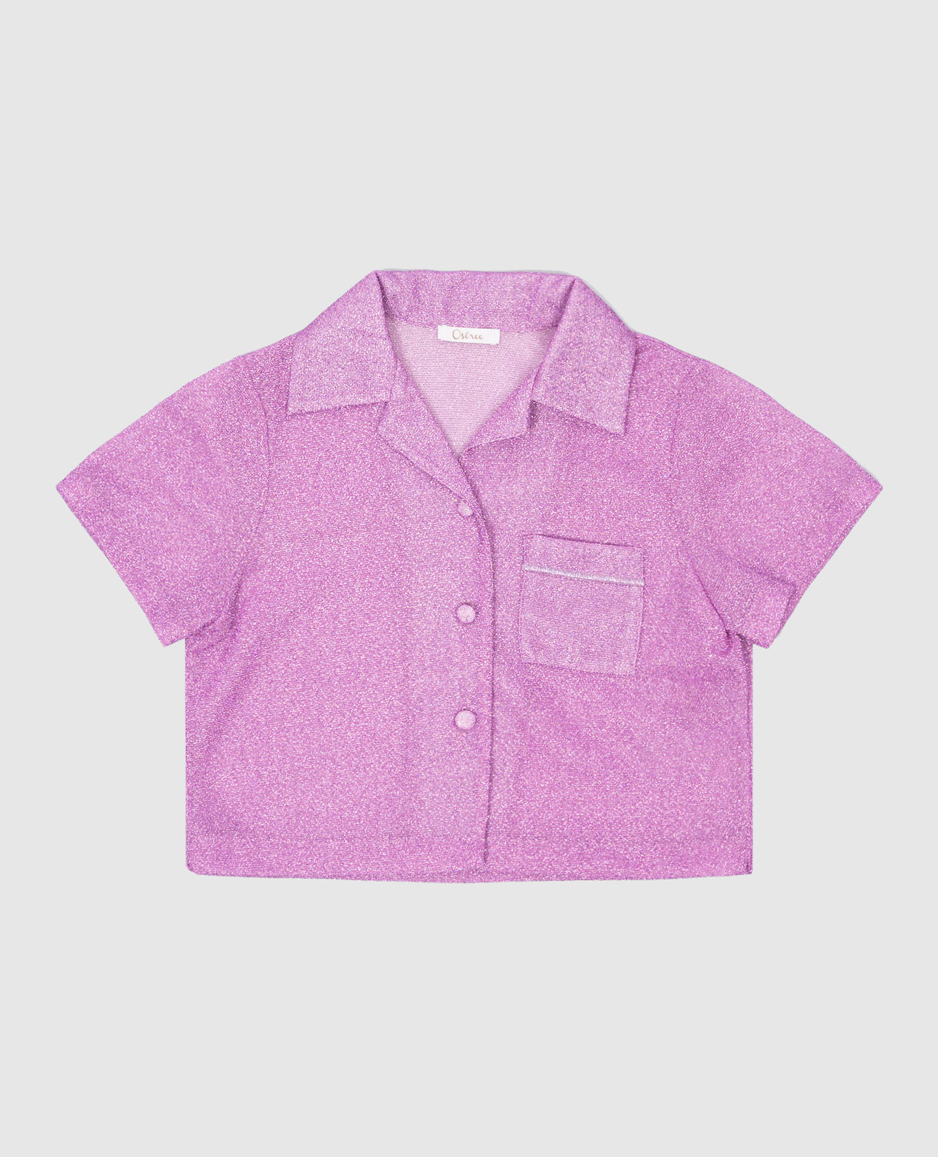 Children's purple shirt OSEMINI LUMIERE BOWLING with lurex