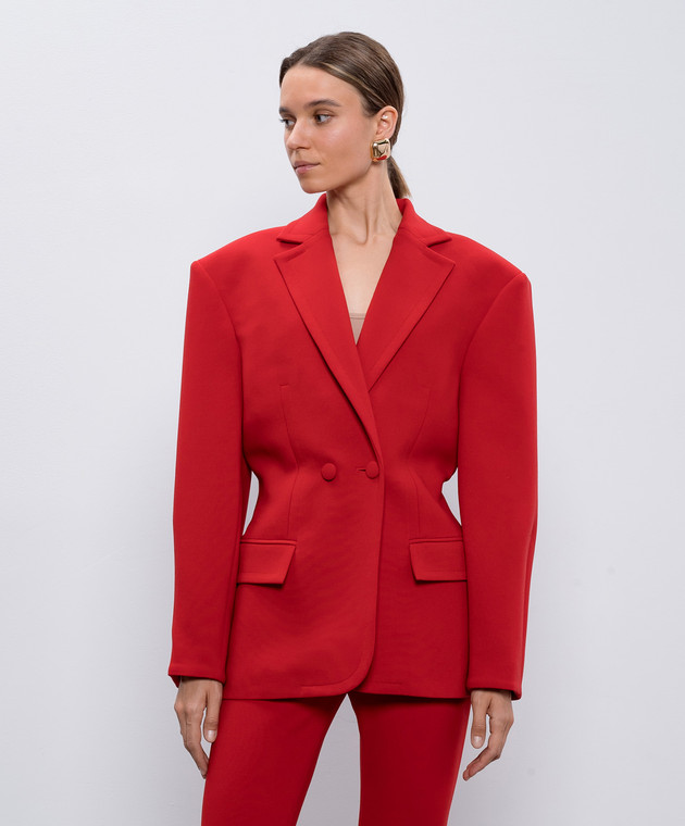 Magda Butrym Красный двубортный жакет из шерсти BLAZER03143924 изображение 3