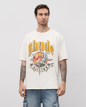 Rhude Біла футболка Port De Rhude RHSS25TT01012