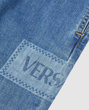 Versace Дитячі сині джинси з логотипом 10198301A14287