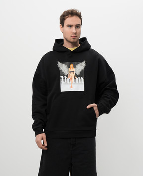Palm Angels Черный худи Pin up PMBB155S25FLE003m