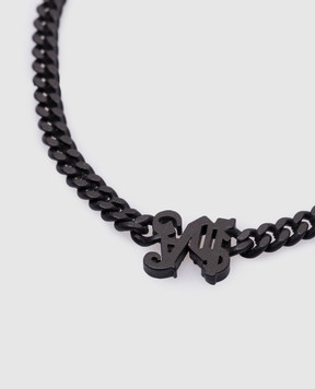 Palm Angels Чорний браслет-ланцюжок Monogram PMOA049F24MAT001