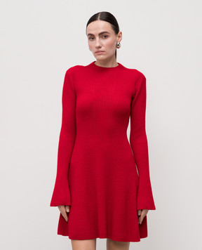 Twinset Красное платье мини с шерстью 252TT3140