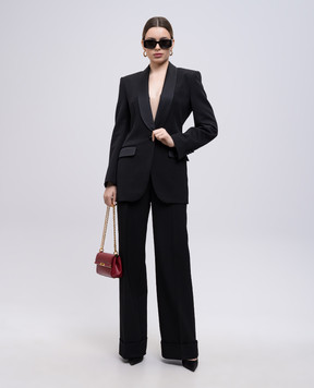 Dolce&Gabbana Черный жакет из шерсти и шелка F2964TFU21E