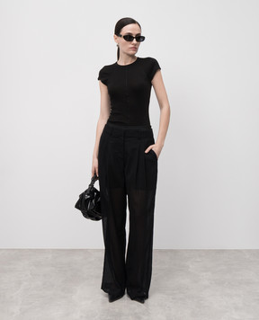 Helmut Lang Черный топ с логотипом P02HW510