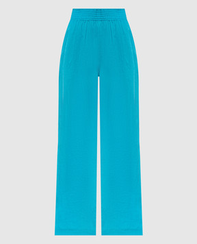 Ermanno Scervino Голубые брюки из льна D464P301NZM