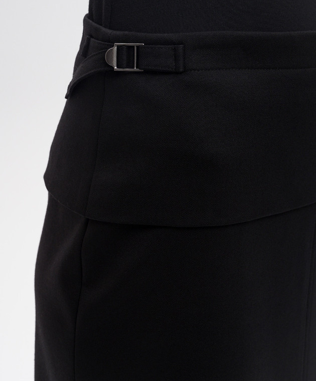 PROENZA SCHOULER Черная юбка Adriana из шерсти R2445001AW149 изображение 5