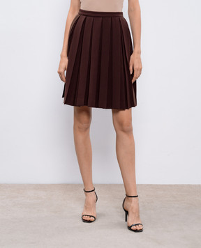 Ermanno Scervino Бордова спідниця-плісе D452O705KIK