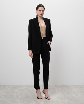 Max Mara Бежевый топ DYSER из шелка и шерсти DYSER