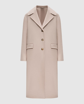 Ermanno Scervino Бежеве пальто з вовни D456D337HNG