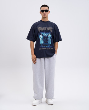 Vetements Синяя футболка с брендовым принтом UCF76TR700N