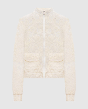 Ermanno Scervino Life Білий кардиган з квітковою вишивкою D474M303EKP