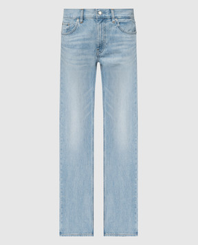 Helmut Lang Блакитні джинси з ефектом потертості O01DW203